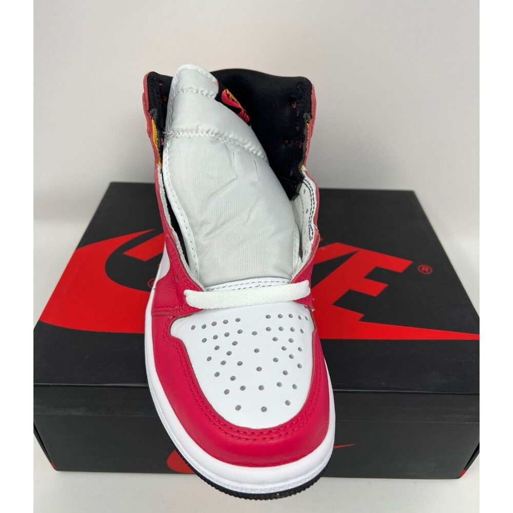 Size 5 - Air Jordan 1 Retro High OG Light Fusion Red Shoes 555088-603 - Picture 3 of 7